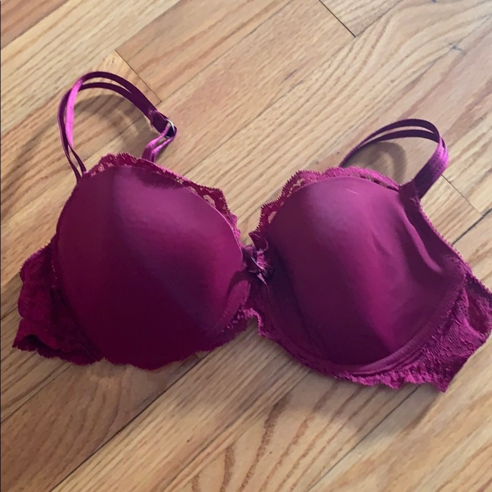 Chantelle burgundy Rive Gauche Demi bra in 34D